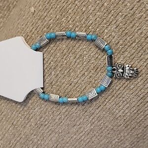 Owl Turquoise Stretch Bracelet New
